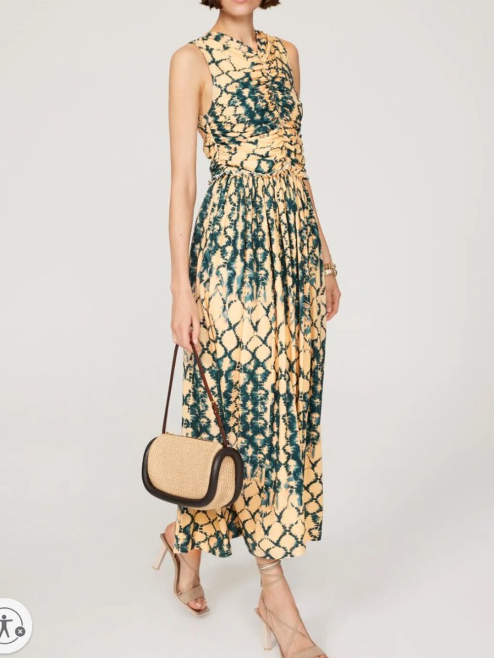 NWT Ulla Johnson Cream Print Midi Dress Size 6